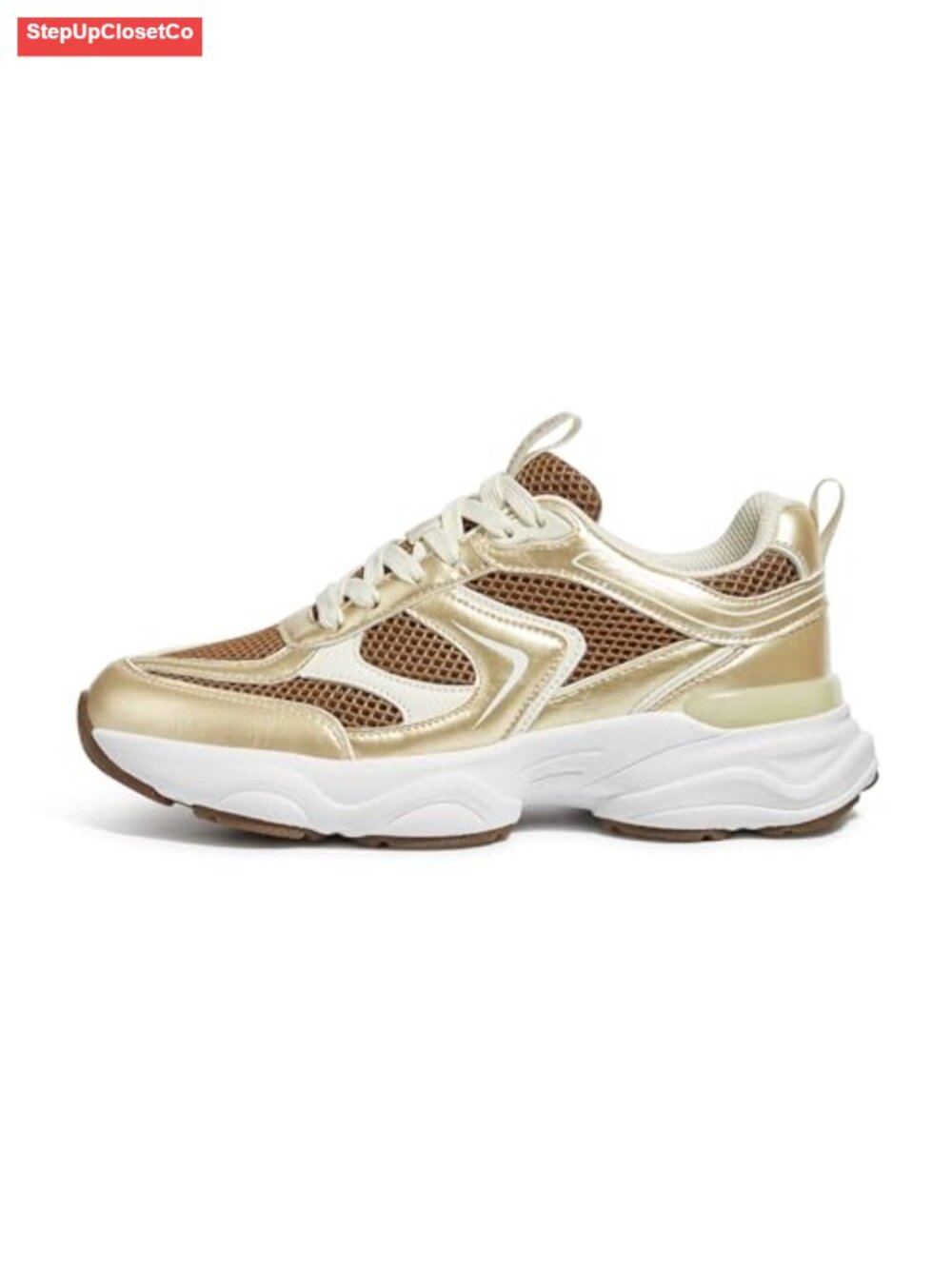 Women's Platform Fashion Athletic Sneakers Mesh Lace-Up Walking Shoes